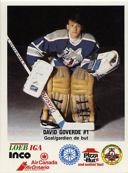 1988-89 Sudbury Wolves (OHL) Police #2 David Goverde Front