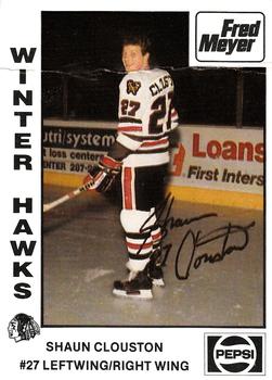 1988-89 Portland Winterhawks (WHL) #NNO Shaun Clouston Front