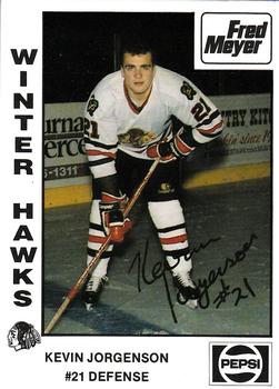1988-89 Portland Winterhawks (WHL) #NNO Kevin Jorgenson Front