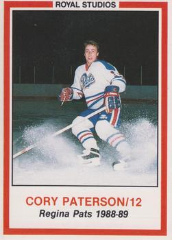 1988-89 Royal Studios Regina Pats (WHL) #NNO Cory Paterson Front