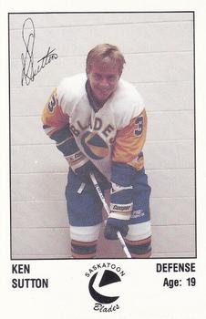 1988-89 Saskatoon Blades (WHL) Police #7 Ken Sutton Front
