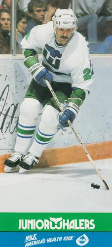 1989-90 Junior Whalers/Milk Hartford Whalers #NNO Randy Ladouceur Front