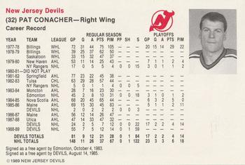 1989-90 New Jersey Devils #NNO Pat Conacher Back