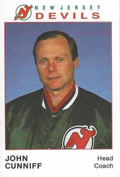 1989-90 New Jersey Devils #NNO John Cunniff Front