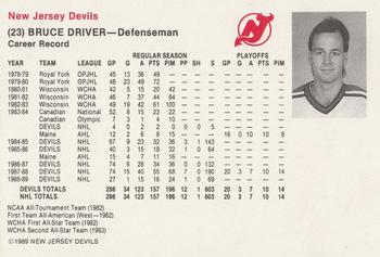 1989-90 New Jersey Devils #NNO Bruce Driver Back