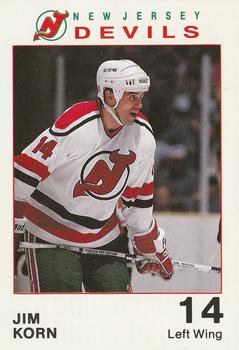 1989-90 New Jersey Devils #NNO Jim Korn Front