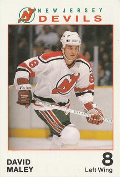 1989-90 New Jersey Devils #NNO David Maley Front