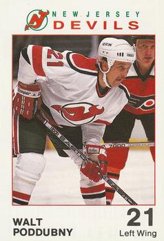 1989-90 New Jersey Devils #NNO Walt Poddubny Front
