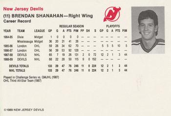 1989-90 New Jersey Devils #NNO Brendan Shanahan Back