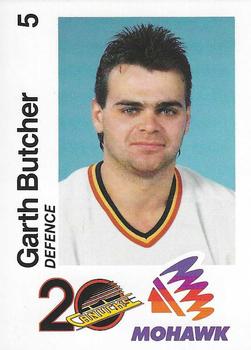 1989-90 Mohawk Vancouver Canucks #NNO Garth Butcher Front