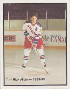 1989-90 Kitchener Rangers (OHL) Police #7 Rick Allain Front