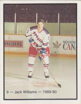 1989-90 Kitchener Rangers (OHL) Police #9 Jack Williams Front