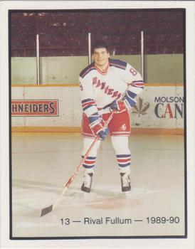 1989-90 Kitchener Rangers (OHL) Police #13 Rival Fullum Front