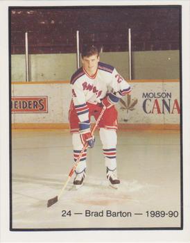 1989-90 Kitchener Rangers (OHL) Police #24 Brad Barton Front