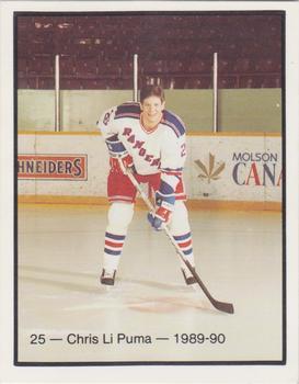 1989-90 Kitchener Rangers (OHL) Police #25 Chris LiPuma Front