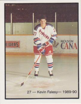 1989-90 Kitchener Rangers (OHL) Police #27 Kevin Falesy Front