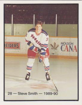 1989-90 Kitchener Rangers (OHL) Police #28 Steve Smith Front
