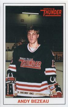 1989-90 Niagara Falls Thunder (OHL) #8 Andy Bezeau Front