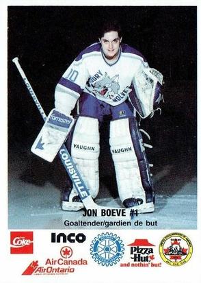 1989-90 Sudbury Wolves (OHL) Police #10 Jon Boeve Front