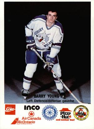 1989-90 Sudbury Wolves (OHL) Police #22 Barry Young Front