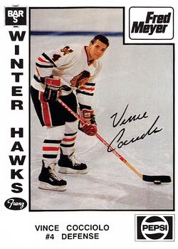 1989-90 Portland Winterhawks (WHL) #NNO Vince Cocciolo Front