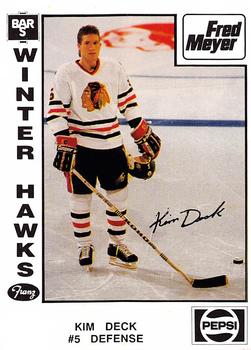 1989-90 Portland Winterhawks (WHL) #NNO Kim Deck Front