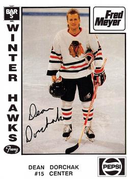 1989-90 Portland Winterhawks (WHL) #NNO Dean Dorchak Front