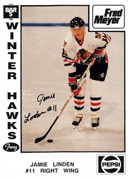 1989-90 Portland Winterhawks (WHL) #NNO Jamie Linden Front