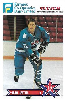 1990-91 Halifax Citadels (AHL) Police #NNO Greg Smyth Front