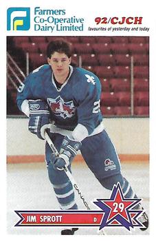 1990-91 Halifax Citadels (AHL) Police #NNO Jim Sprott Front