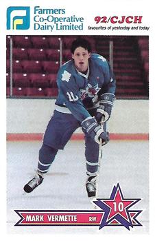 1990-91 Halifax Citadels (AHL) Police #NNO Mark Vermette Front