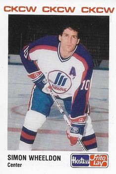 1990-91 Moncton Hawks (AHL) Police #24 Simon Wheeldon Front