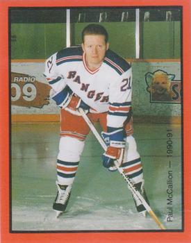 1990-91 Kitchener Rangers (OHL) Police #21 Paul McCallion Front