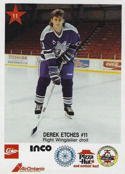 1990-91 Sudbury Wolves (OHL) Police #11 Derek Etches Front