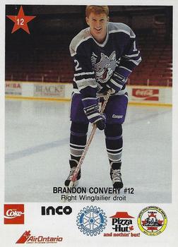 1990-91 Sudbury Wolves (OHL) Police #12 Brandon Convery Front