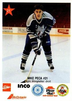 1990-91 Sudbury Wolves (OHL) Police #21 Mike Peca Front