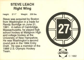 1991-92 Sports Action Boston Bruins #NNO Steve Leach Back