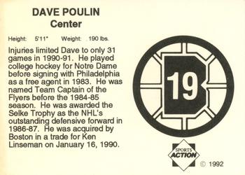 1991-92 Sports Action Boston Bruins #NNO Dave Poulin Back