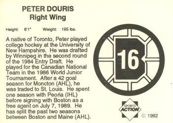 1991-92 Sports Action Boston Bruins #NNO Peter Douris Back
