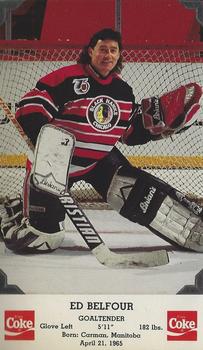 1991-92 Coca-Cola Chicago Blackhawks #NNO Ed Belfour Front