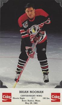 1991-92 Coca-Cola Chicago Blackhawks #NNO Brian Noonan Front