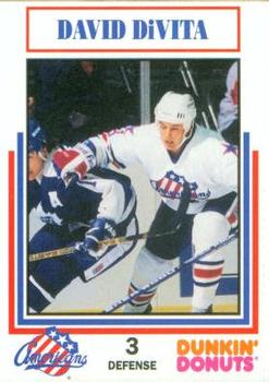 1991-92 Dunkin' Donuts Rochester Americans (AHL) #5 David DiVita Front