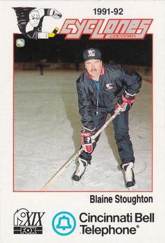 1991-92 Cincinnati Cyclones (IHL) #24 Blaine Stoughton Front