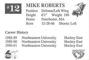 1991-92 Johnstown Chiefs (ECHL) #NNO Mike Roberts Back