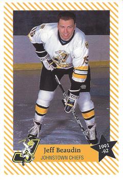 1991-92 Johnstown Chiefs (ECHL) #NNO Jeff Beaudin Front