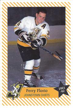 1991-92 Johnstown Chiefs (ECHL) #NNO Perry Florio Front