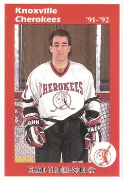 1991-92 Knoxville Cherokees (ECHL) #NNO Chad Thompson Front