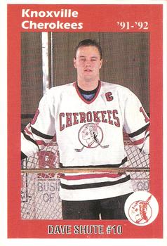1991-92 Knoxville Cherokees (ECHL) #NNO David Shute Front