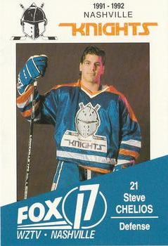 1991-92 WZTV FOX-17 Nashville Knights (ECHL) #NNO Steve Chelios Front