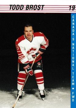 1991-92 Alberta Lotteries Canada's National Team #NNO Todd Brost Front